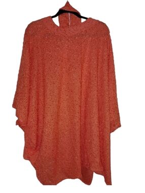 Coral Beach Cover-up with Matching Headband 2xl/3xl